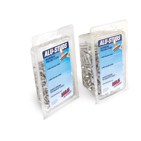 H&S Autoshot 250Pk M6 Aluminum Pulling Studs Al-Mg UNI-1162 - main